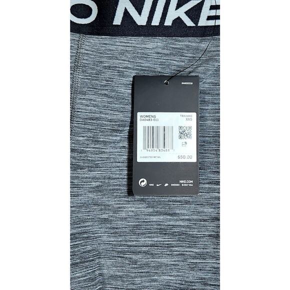 Nike Women's Pro Leggings DA0483 011 Dri-Fit High-Rise 7/8 Crop SIZE XXSMALL NWT - Picture 5 of 12